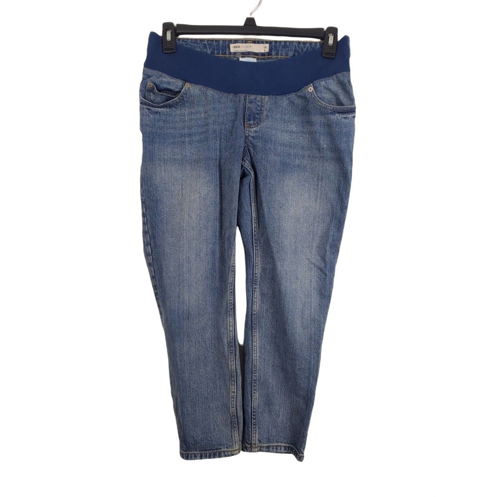 Asos Denim‎ Maternity Jeans 4 Skinny Leg Medium Wash Denim Pregnancy Bottoms